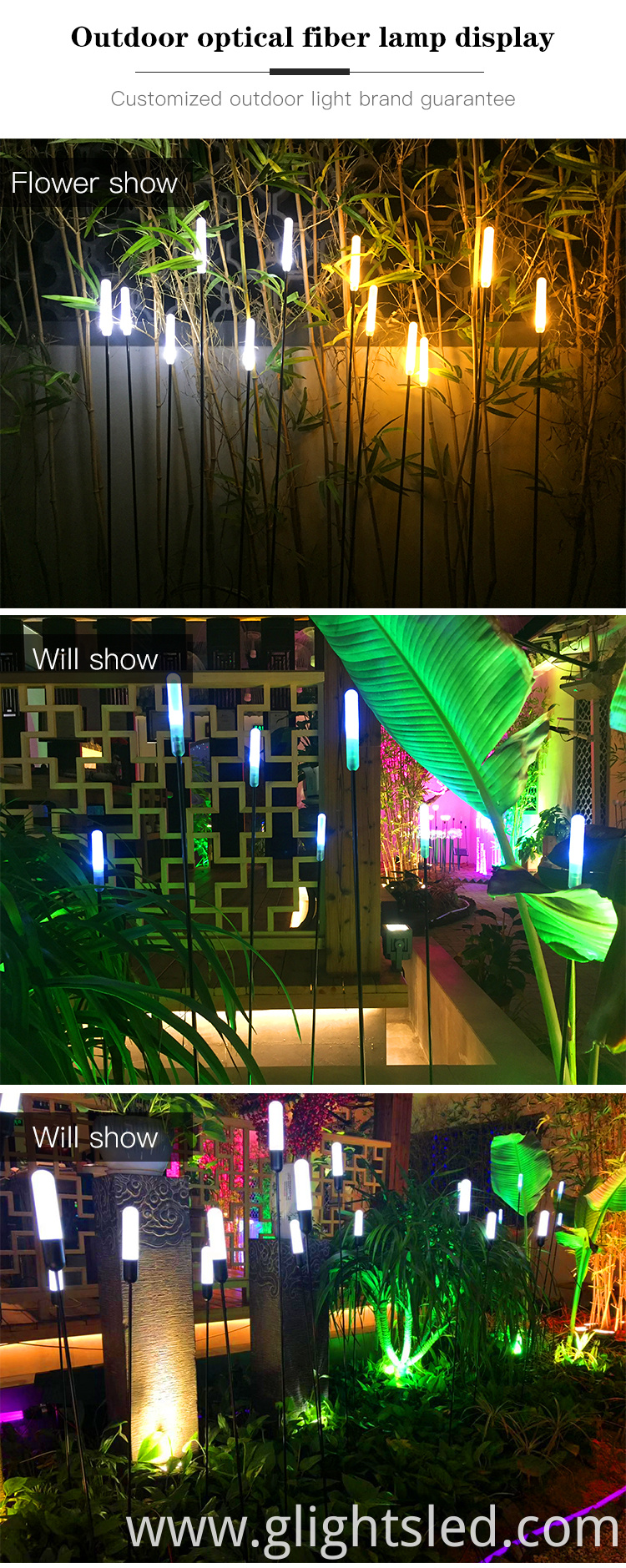 Good quality Outdoor decoration full color changing led fiber optic light